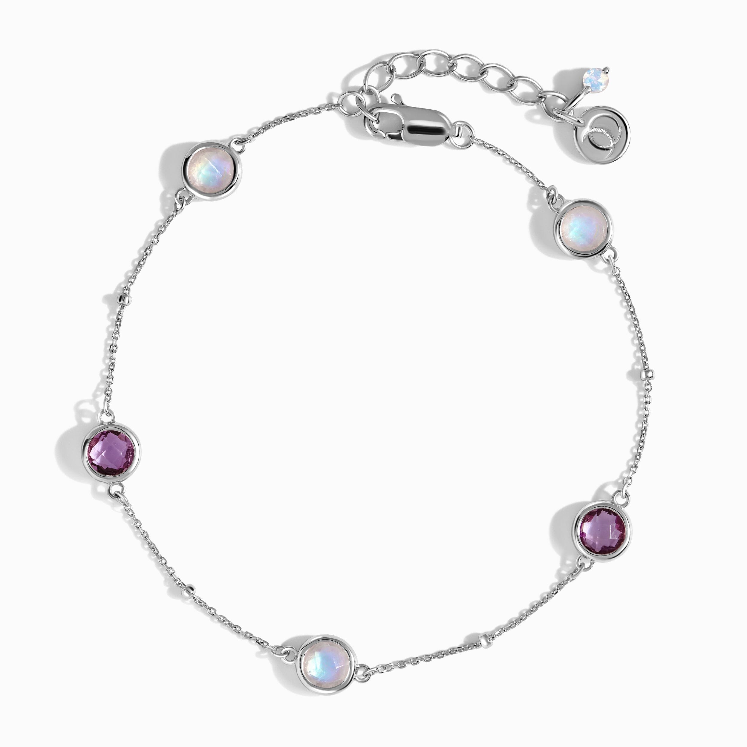 Certified Lava Natural Stone 8mm Bracelet With Amethyst– Imeora