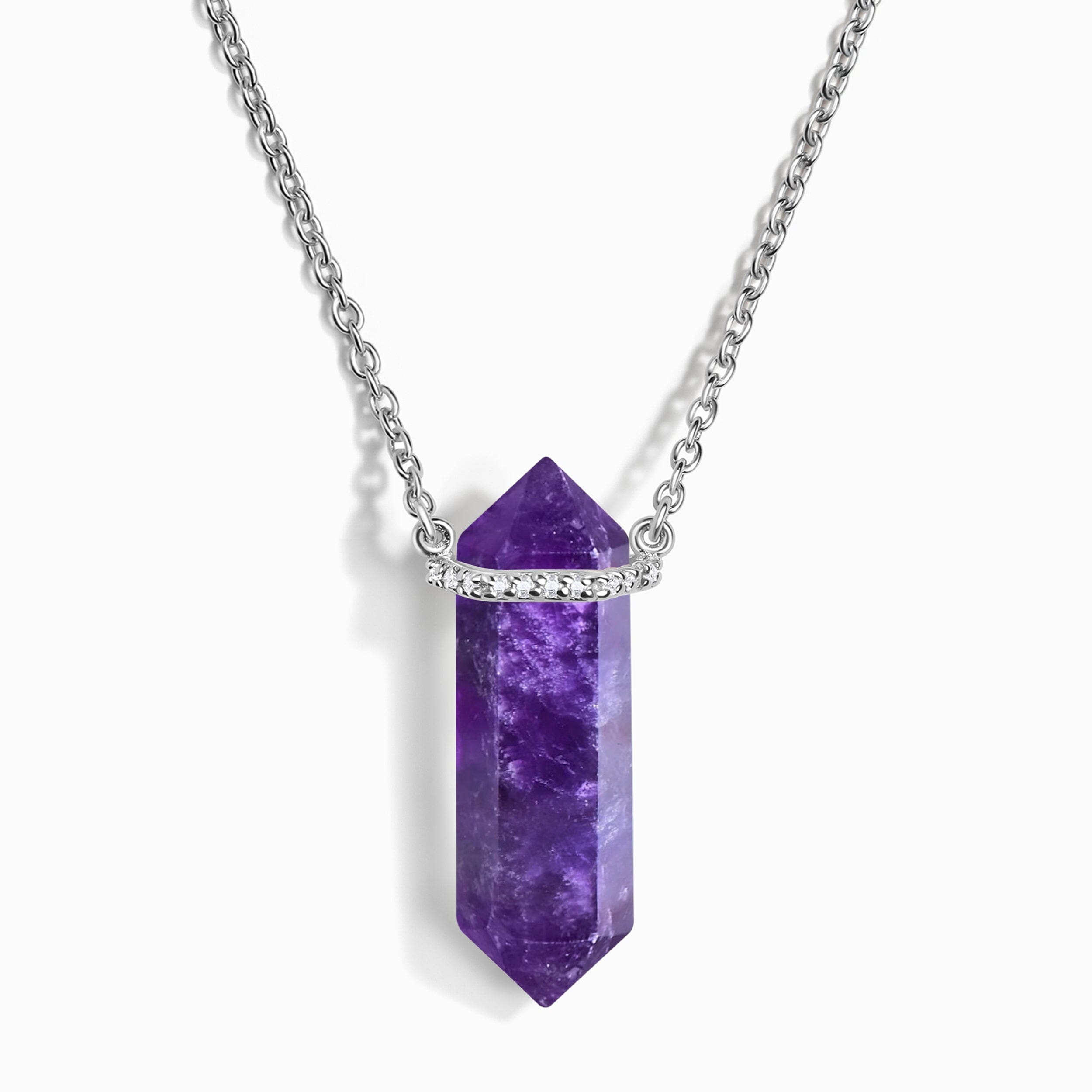 Amethyst Crystal Necklace | Amethyst crystal necklace, Crystal necklace  pendant, Amethyst crystal