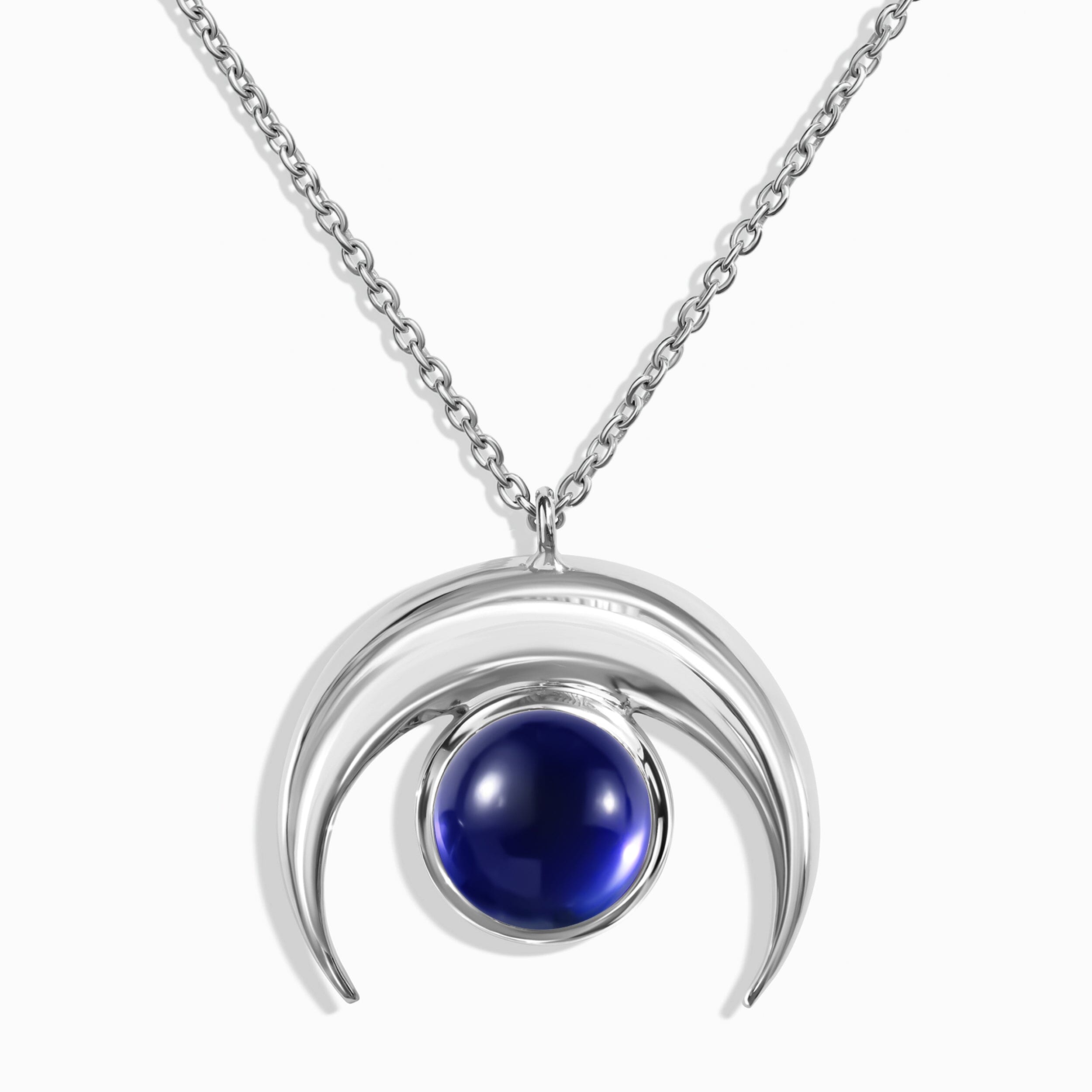 Blue Sapphire Necklace - Crescent Moon – Moon Magic