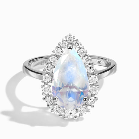 14k Moonstone + Diamond Ring - Mardon Jewelers
