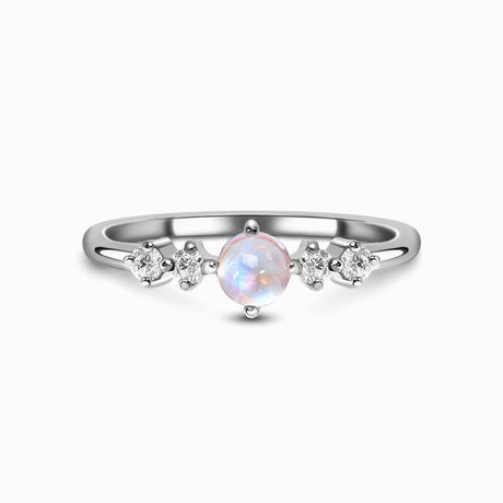 Moonstone White Topaz Ring - Félice – Moon Magic