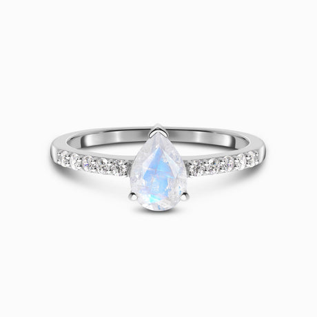 Moonstone White Topaz Ring - Félice – Moon Magic