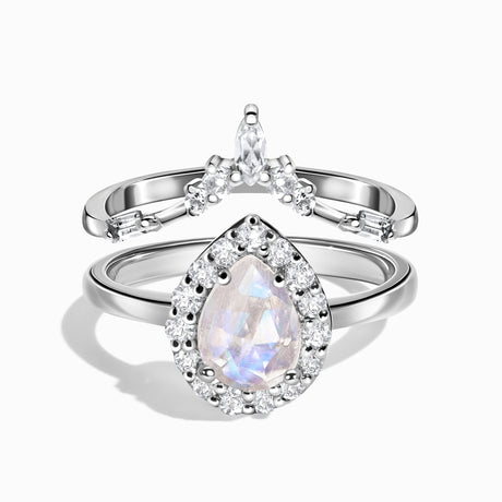 Moonstone White Topaz Ring - Félice – Moon Magic