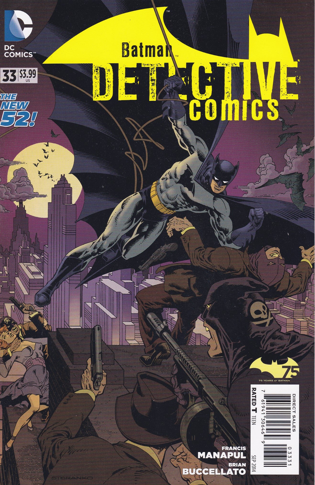 Detective Comics # 33 DC Comics The New 52! Vol. 2 Variant Batman 75th –  