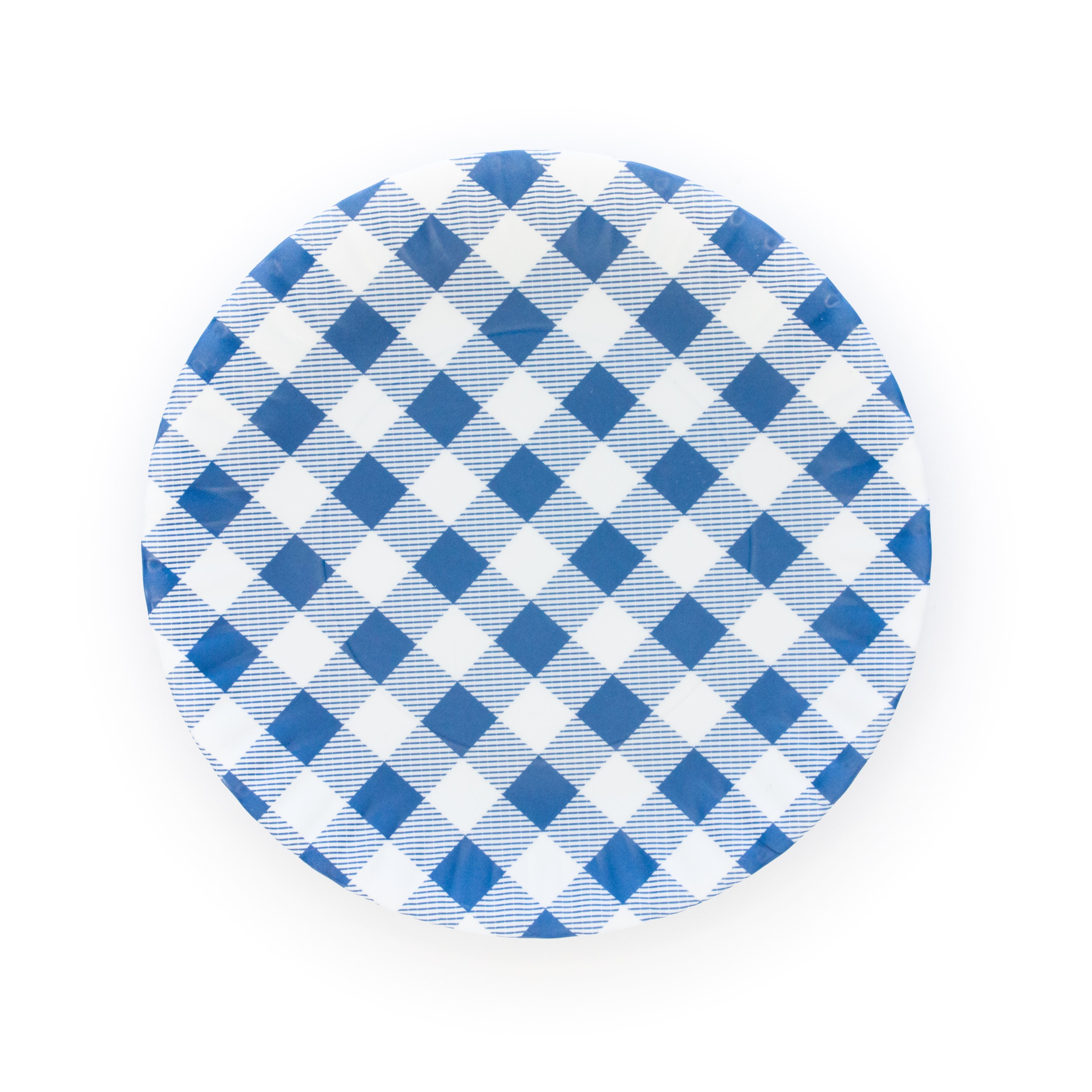 gingham paper plates