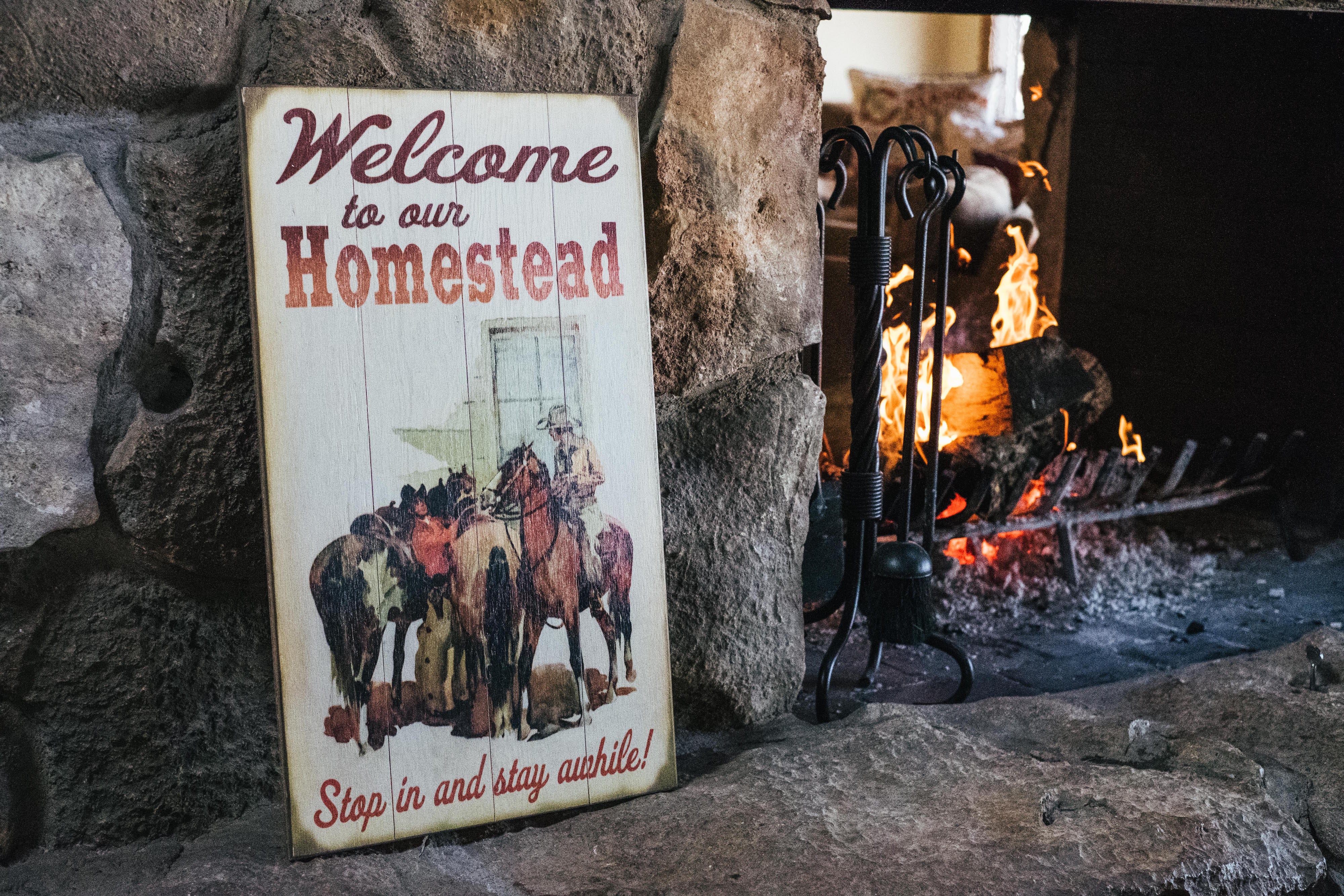 "Welcome to our Homestead" Wood Sign