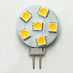 G4 12SMD 10-30 Vdc Back Pin 2.4W Warm White LED Bulb