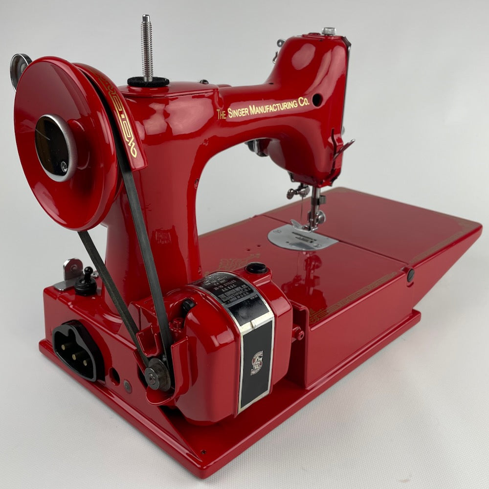 Singer 221 Featherweight red
