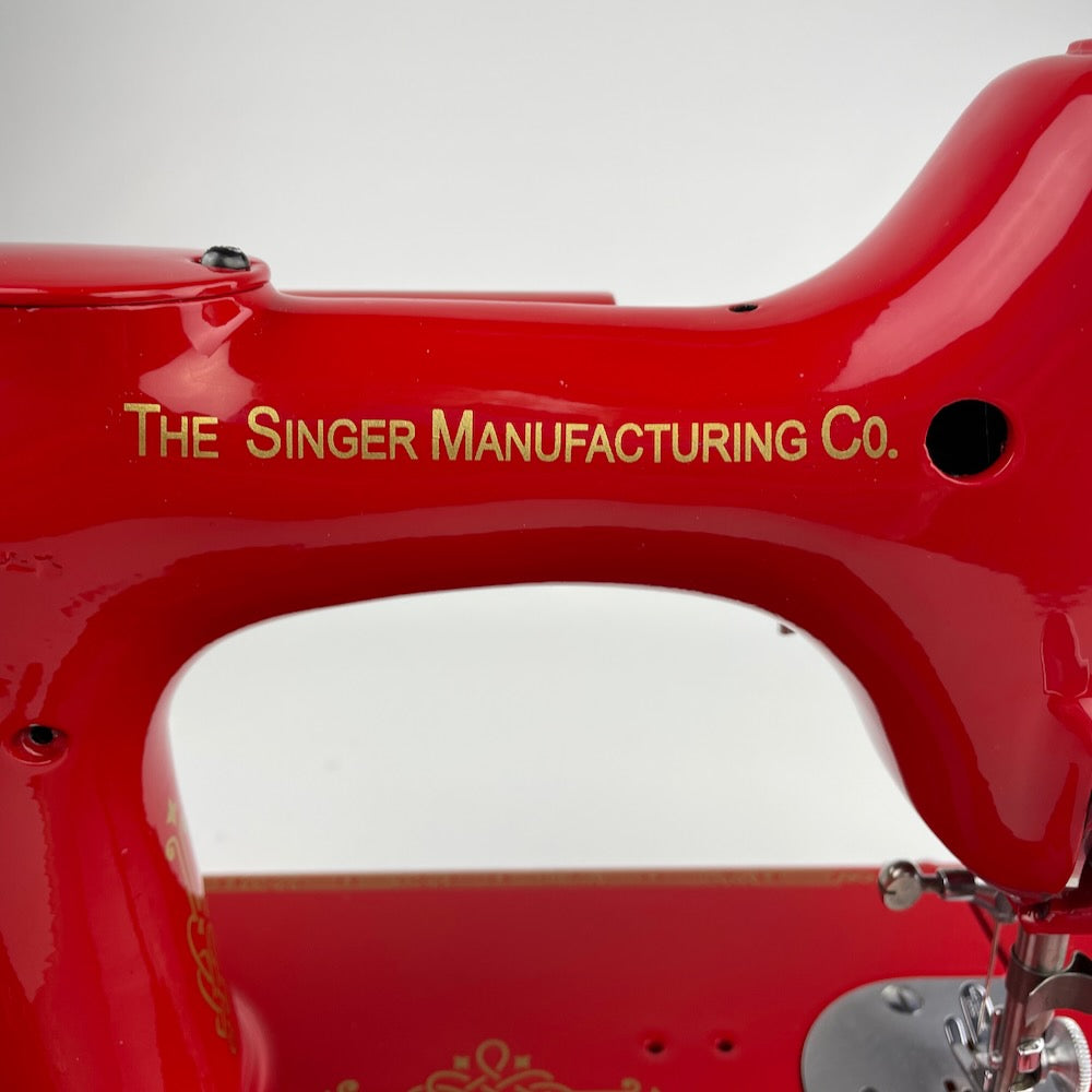 Singer 221 Featherweight red