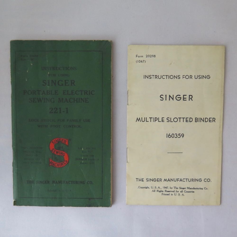 singer manual 221