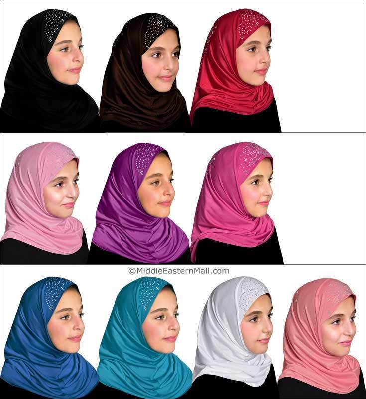different hijabs