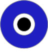 Dark blue evil eye means karma and fate protection