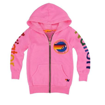 Kid's Aviator Nation Tee - Neon Pink 2