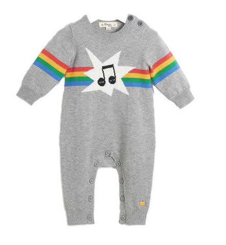 Bonnie Mob Music Note Intarsia Romper 