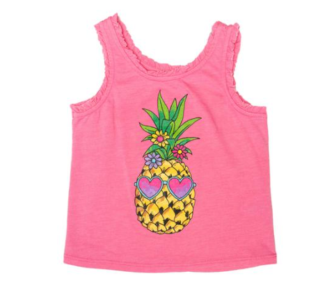 Chaser Pineapple Ruffle Tank Top