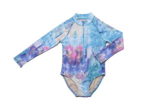 Egg New York Tie Dye Rashguard One Piece Swimsuit (Preorder) 