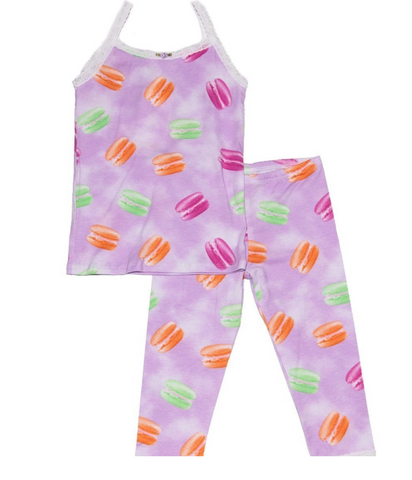Esme Neon macaroon Tank Top and Leggings PJ Set 