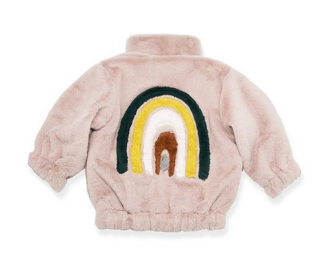 Oh Baby! Rainbow Faux Fur Jacket 