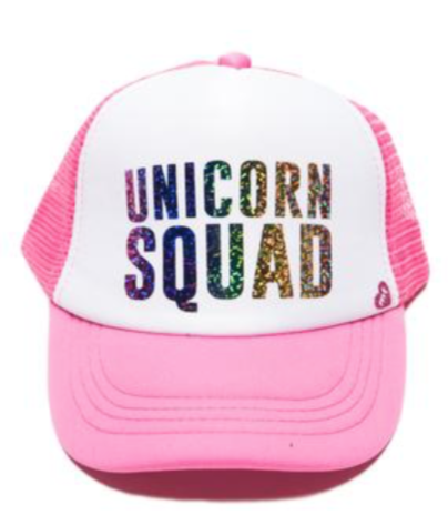 mother trucker unicorn squad glitter hat
