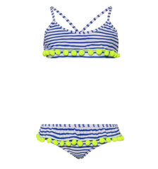 Sunuva - Stripe Neon Pom Pom Bikini 