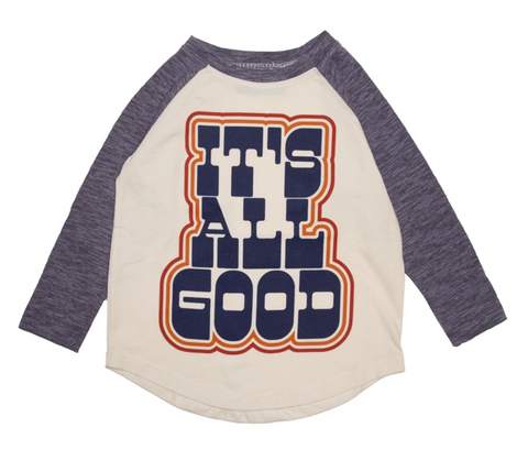 Tiny Whales It’s All Good Long Sleeve Raglan Top