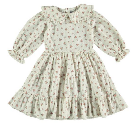 Tocoto Vintage Puff Sleeve Floral Dress 