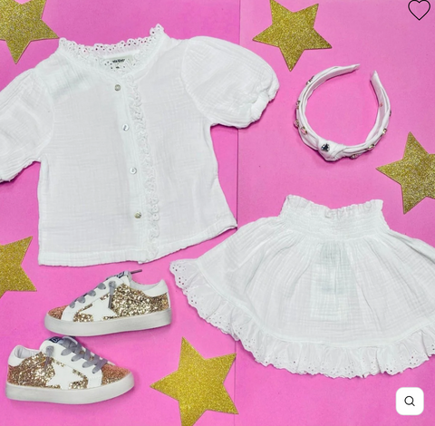 tocoto vintage girls matching set