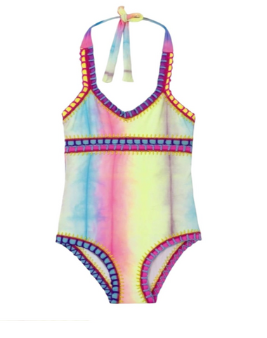 PQ Rainbow Embroidery One Piece Swimsuit