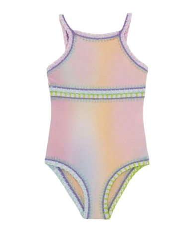 PQ Tie Dye Embroidered One Piece Swimsuit