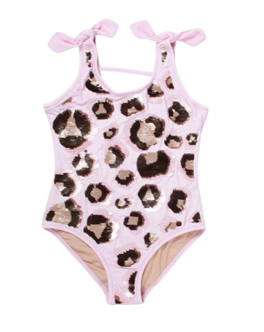 Shade Critters Flip Sequin Leopard One Piece Swimsuit