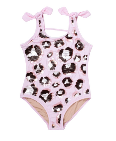 Shade Critters Flip Sequin Leopard One Piece Swimsuit 