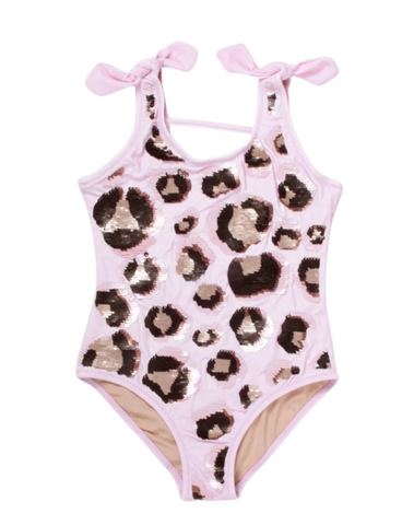 Shade Critters Flip Sequin Leopard One Piece Swimsuit