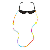 ROUND SUNGLASSES WITH PASTEL HEARTS CHAIN