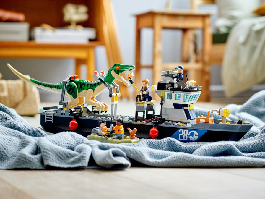 lego baryonyx boat escape