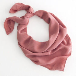 The Classic Washable Silk Scarf In Coral Tono Co