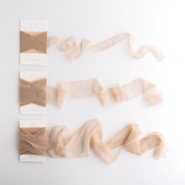 Silk Gossamer Ribbon in Sand – Tono + co