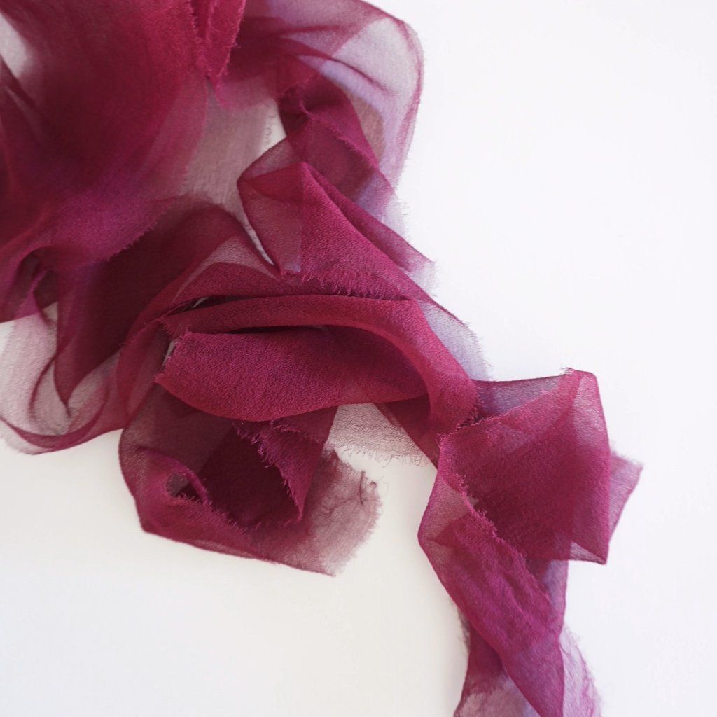 Silk Gossamer Ribbon in Berry – Tono + co