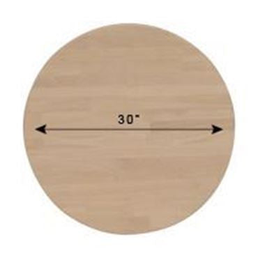 30" Round Solid Hardwood Table Top (Finish Options) - UnfinishedFurnitureExpo