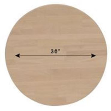 36" Round Solid Hardwood Dining Table Top (Finish Options) - UnfinishedFurnitureExpo