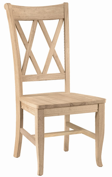 Double X Back Hardwood Dining Chairs - 2 Pack