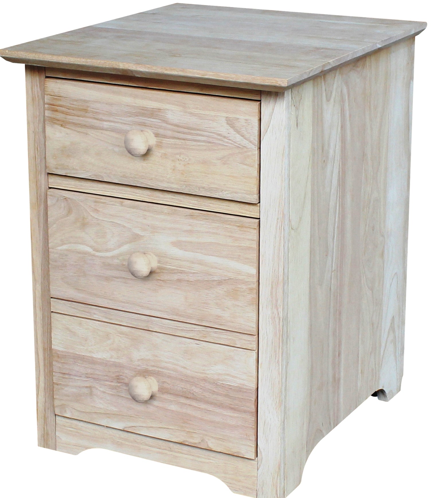 Hardwood 2 Drawer Rolling File Cabinet Unfinishedfurnitureexpo