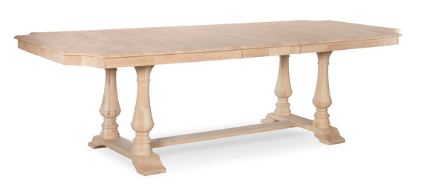 Grove Park Hardwood Extension Table - 102" - UnfinishedFurnitureExpo