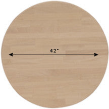 42" Round Solid Hardwood Dining Table Top (Finish Options) - UnfinishedFurnitureExpo