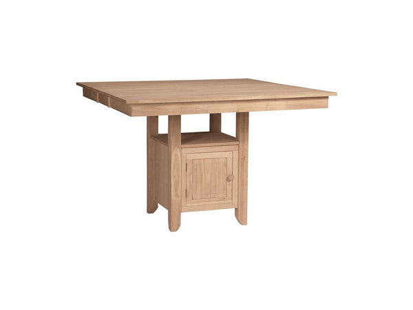 Gathering Table with Square Storage Base - 54" - UnfinishedFurnitureExpo