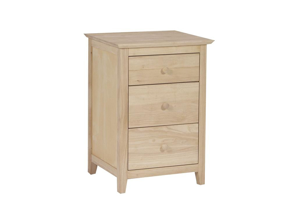 Lancaster 3 Drawer Hardwood Nightstand Unfinishedfurnitureexpo