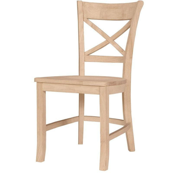 Charlotte X-Back Hardwood Chair - 2 Pack - UnfinishedFurnitureExpo