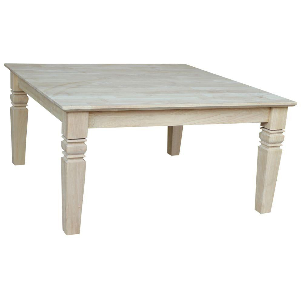 Java Square Hardwood Coffee Table Unfinishedfurnitureexpo