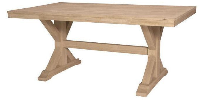 Canyon Unfinished Solid Hardwood Trestle Dining Table Unfinishedfurnitureexpo