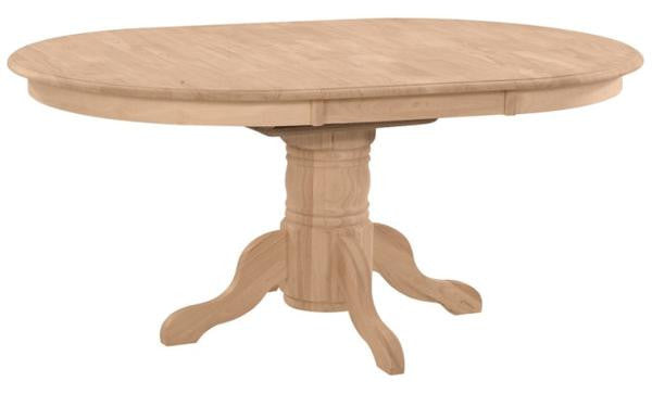 42 Round Hardwood Dining Table With 18 Butterfly Leaf