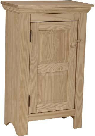 Solid Hardwood Single Door Jelly Cabinet Unfinishedfurnitureexpo